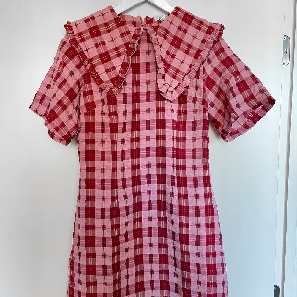 Ghospell Pink Checkered 90s dress